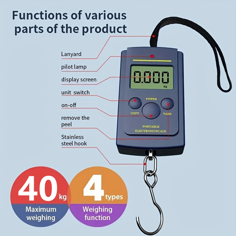 Useful Electronic Gadgets - 40kg Multifunctional Mini Electronic Digital Portable