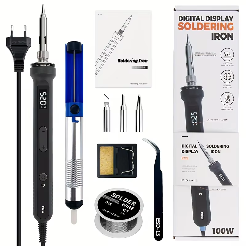 Useful Electronic Gadgets - 100W Digital Soldering Iron Kit Adjustable‑Temperature