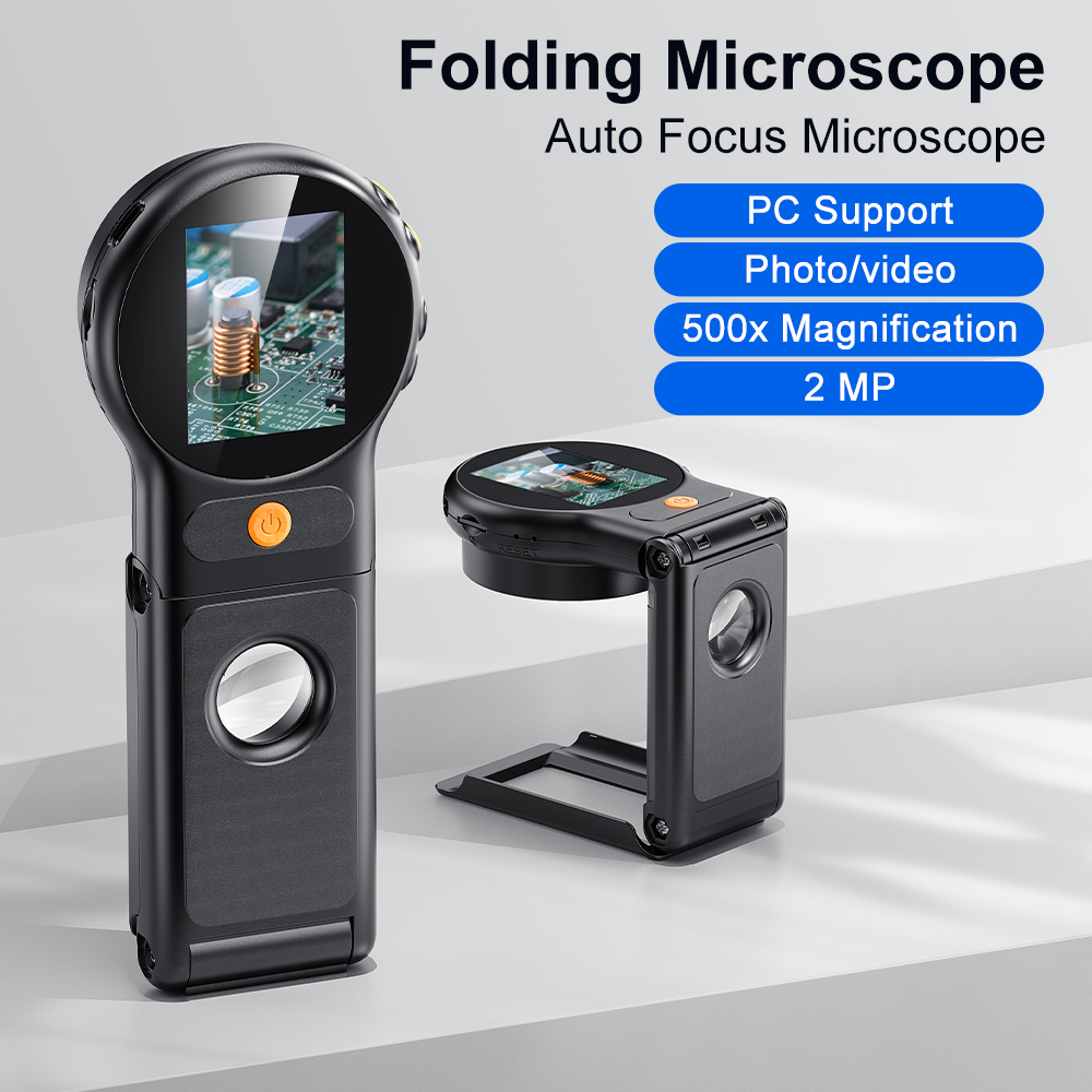 Digital Magnifier Reading - Autofocus 500X Digital Microscope with 8leds