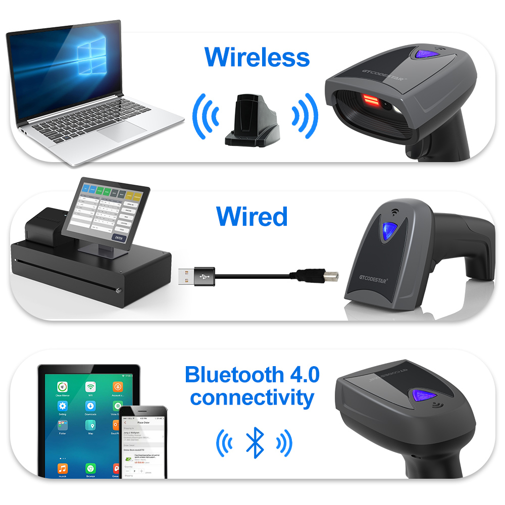 GTCODESTAR X-1801B Qr 1D 2D Ba - đánh giá và giá Barcode Scanner Wireless
