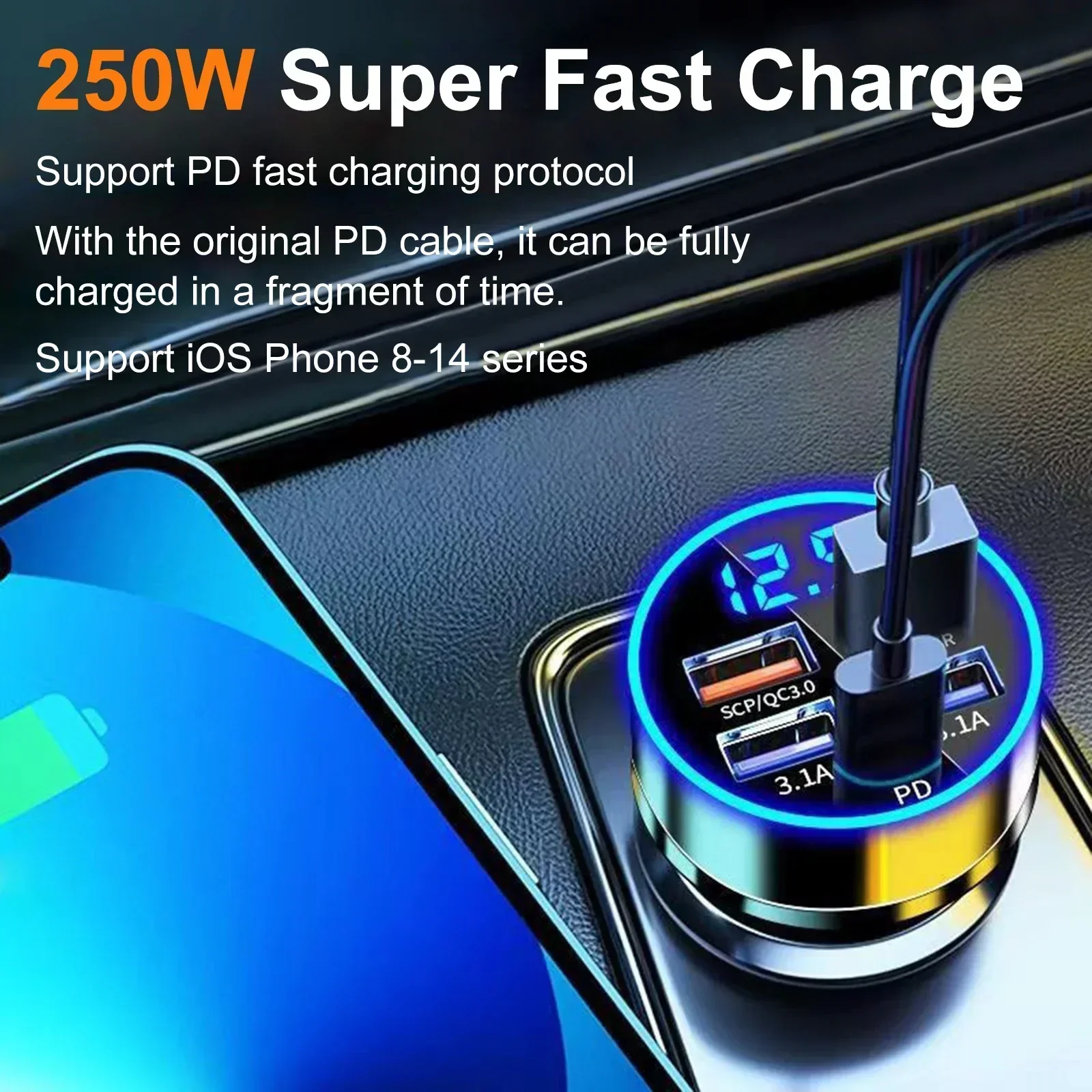 250W Super Fast Charging Car C - đánh giá và giá Election Electronics & Gadgets Store Woocommerce Theme