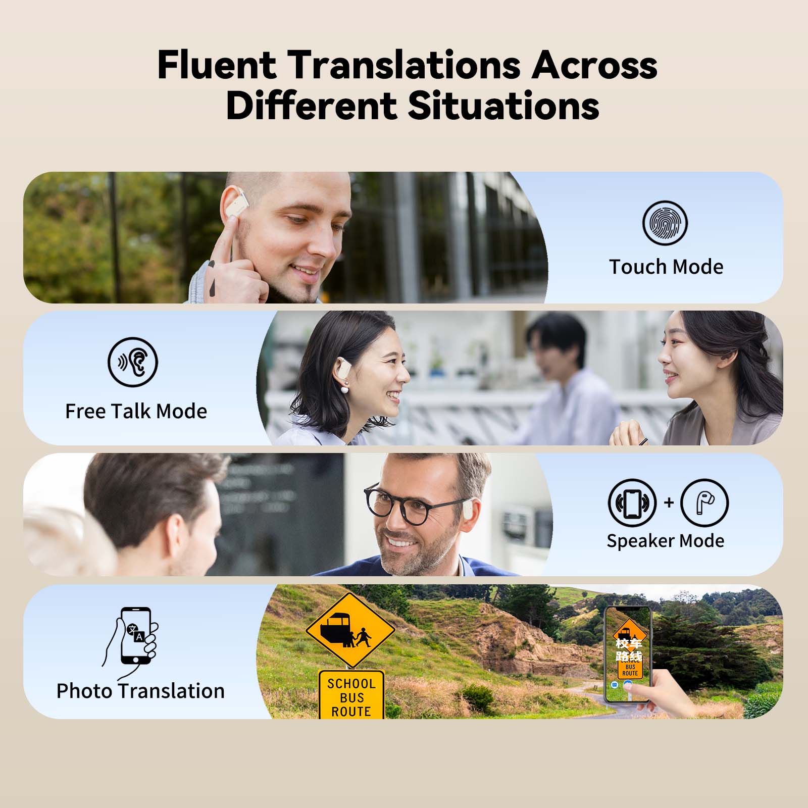 Wooask M9 Translator Earbuds,O - đánh giá và giá Portable Translator Device