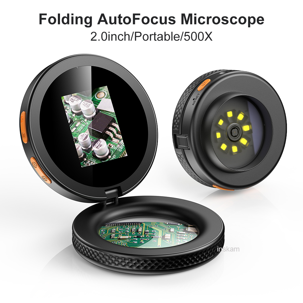 Autofocus Microscope Mini 500X - đánh giá và giá Digital Magnifier Reading