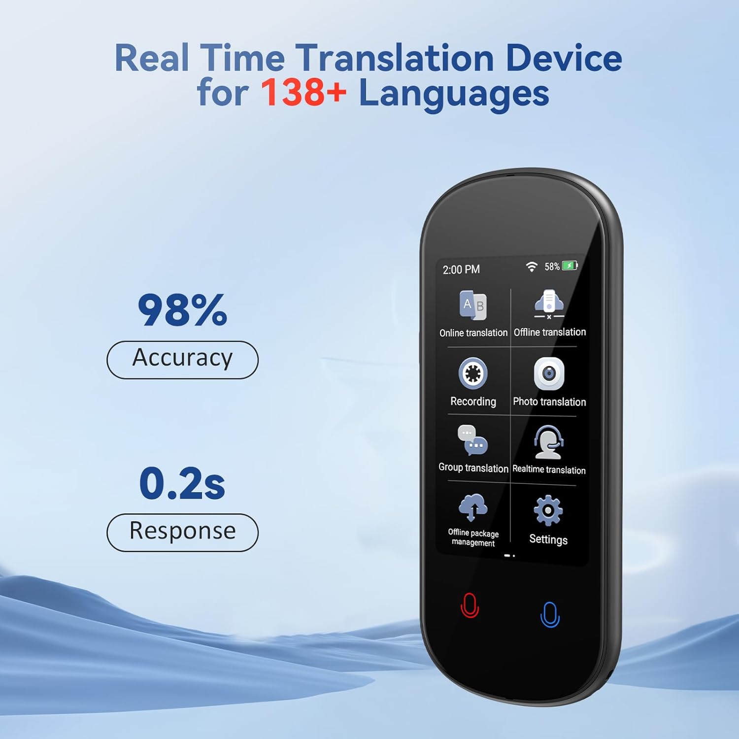 Instant AI Voice Translator Z2 - đánh giá và giá Portable Translator Device