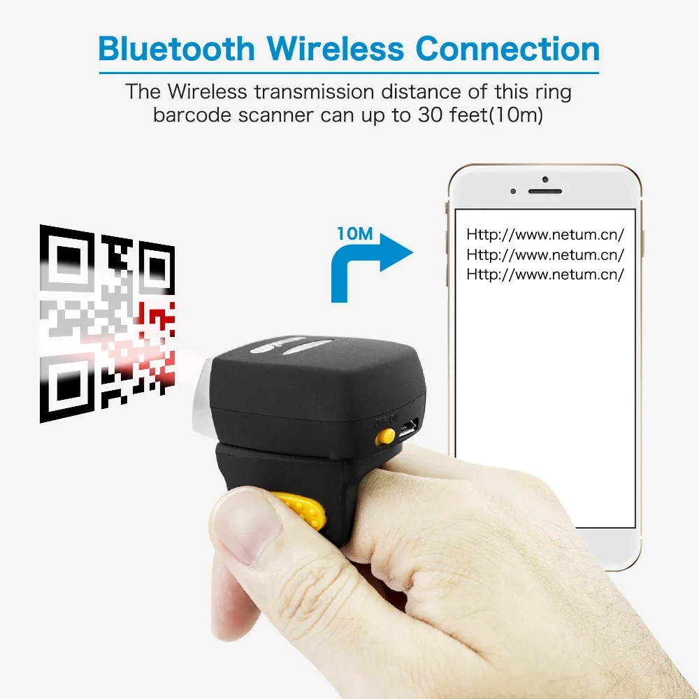NEW Netum Mini Finger Ring Bar - đánh giá và giá Barcode Scanner Wireless