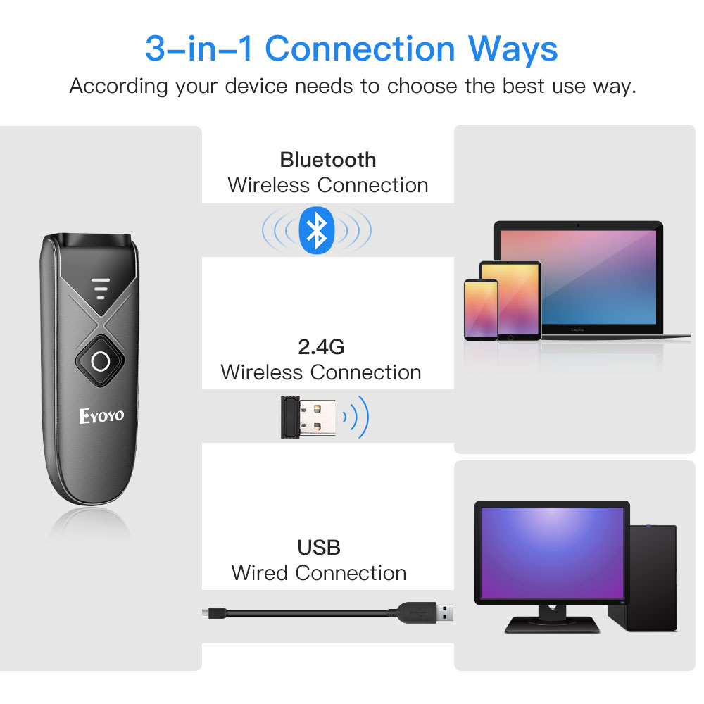 Eyoyo 2D Barcode Scanner USB W - đánh giá và giá Barcode Scanner Wireless