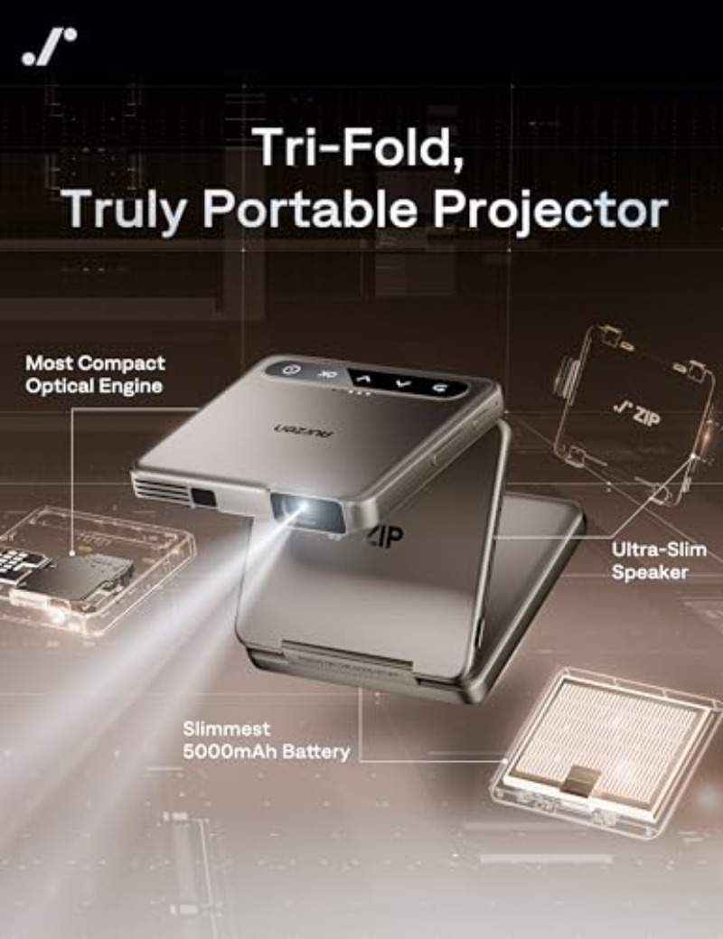 Yinzam ZIP Gold Tri-Fold Porta - đánh giá và giá Mini Projector Portable