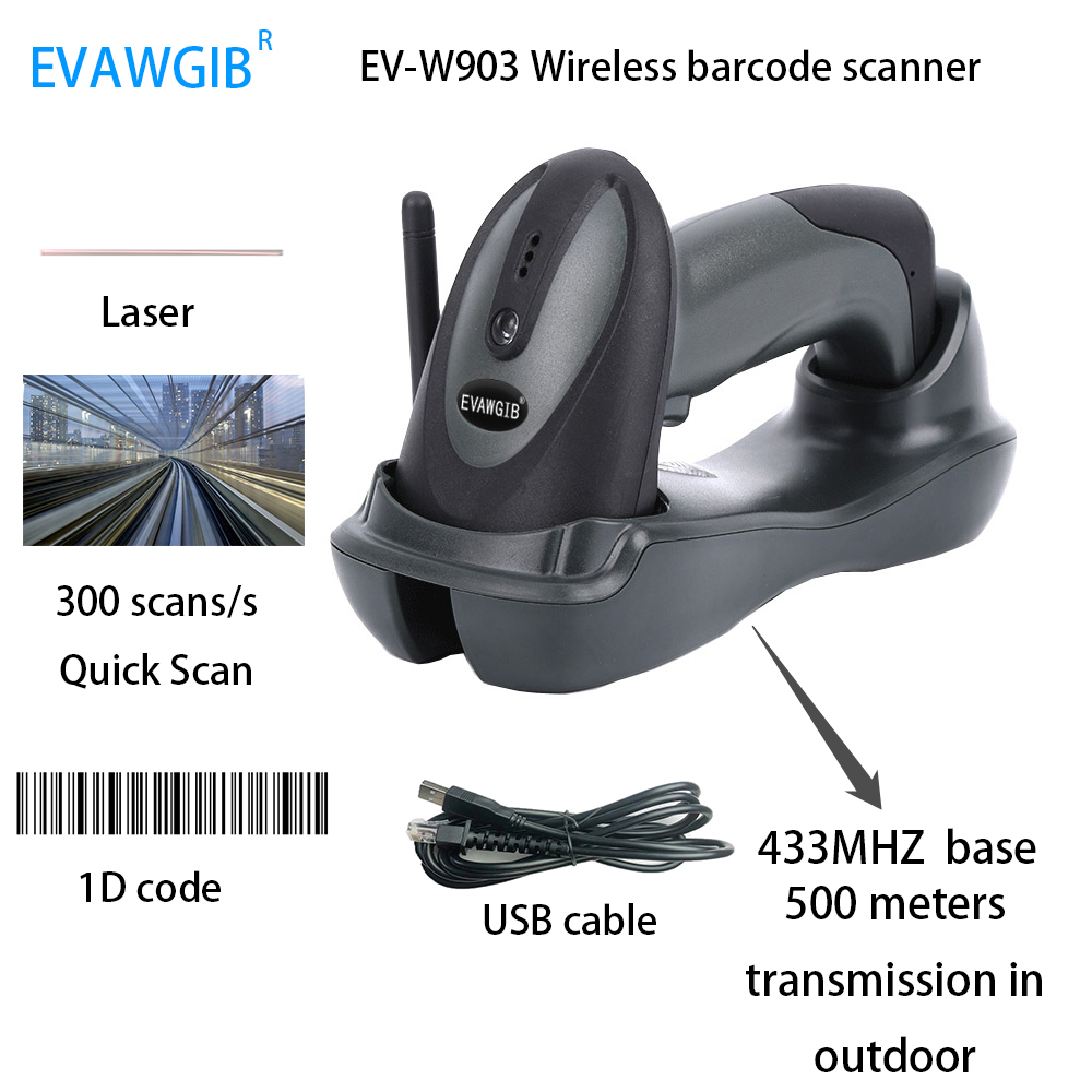Dài 500M Truyền Khoảng Cách Qu - đánh giá và giá Barcode Scanner Wireless
